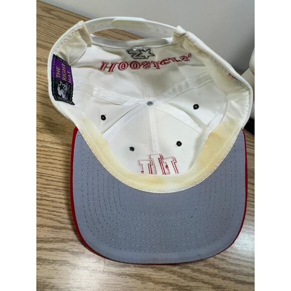 Vintage IU Indiana Hoosiers Hat Snapback Cap by Starter‎ The Right Hat White Red - Picture 6 of 8